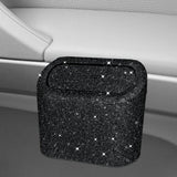 Car-Mounted Diamond-Encrusted Trash Can, Car Storage Bucket, Hanging Car Storage Bag, Creative Diamond-Encrusted Mini - Side View