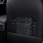 Car-Mounted Diamond-Encrusted Trash Can, Car Storage Bucket, Hanging Car Storage Bag, Creative Diamond-Encrusted Mini