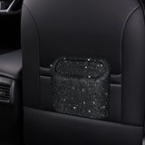 Car-Mounted Diamond-Encrusted Trash Can, Car Storage Bucket, Hanging Car Storage Bag, Creative Diamond-Encrusted Mini - Top-Down View