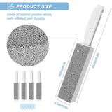 4 Pieces Cleaning Stone With Handle Cleaner, Pumice Stone Cleaning Brush, For Toilet, Kitchen, Bathroom, Pool And Home - Front View