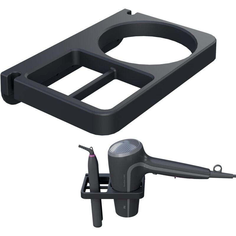 Hair Dryer & Hair Straightener Holders, Universal Wall Mount Organizer Accessories