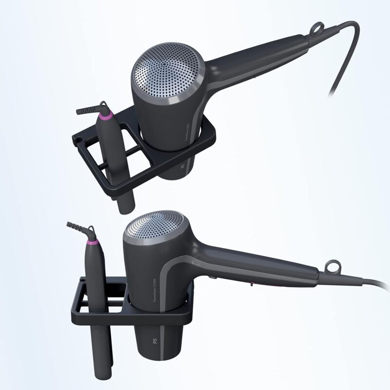 Hair Dryer & Hair Straightener Holders, Universal Wall Mount Organizer Accessories