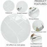 10 pcs White 3D Wall Tile Sticker Kitchen Bathroom (30.5X 30.5Cm)
