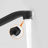 Single Handle Kitchen Faucet Wall Mounted High Quality Brass Body Black Projection 200Mm（G1/2） - Top-Down View