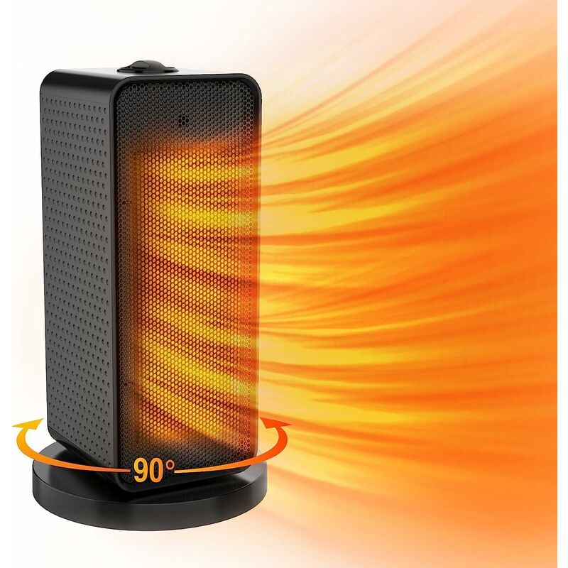 1200W Portable Heater, 90°Oscillation Ceramic Electric Heater, 2 Heating Modes Electric Heater, Quiet Fan Heater With
