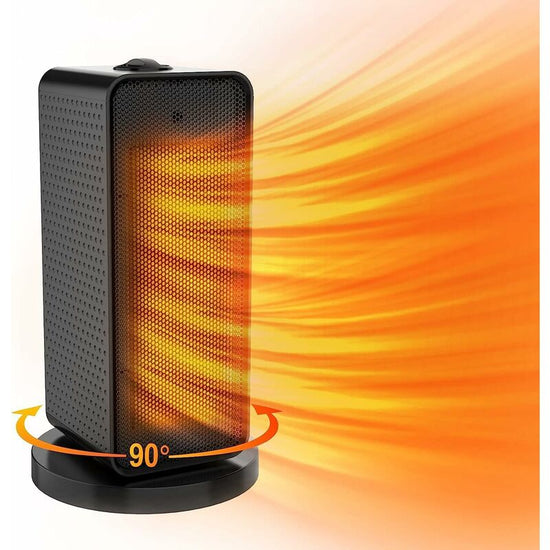 1200W Portable Heater, 90°Oscillation Ceramic Electric Heater, 2 Heating Modes Electric Heater, Quiet Fan Heater With