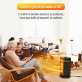 1200W Portable Heater, 90°Oscillation Ceramic Electric Heater, 2 Heating Modes Electric Heater, Quiet Fan Heater With - Top-Down View