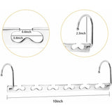 Space Saving Hangers, Magic Metal Hangers Stainless Steel Non-Slip, Multifunctional Space Saving Hanger Organizer In - Front View