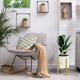 Plant Stand, Simple Style Metal Plant Shelf, Indoor And Outdoor Flower Pot Holder Adjustable Width For 20-30Cm Pots - Side View