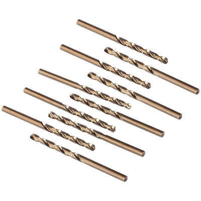 10 pcs M35 Hss Cobalt Drill Bit Set, Steel Twist Drill Bit, Drill Diameter 0.8Mm