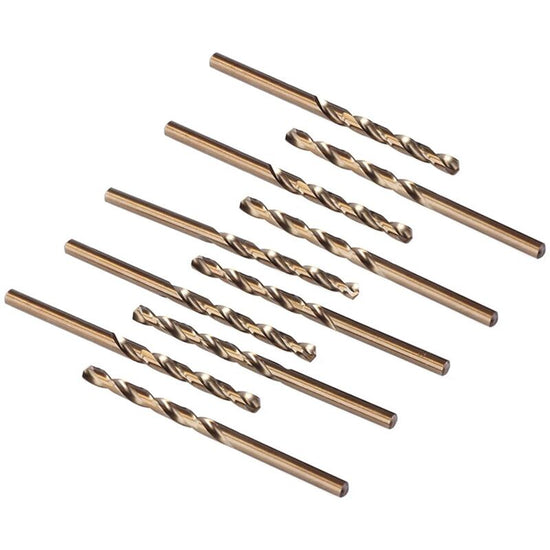 10 pcs M35 Hss Cobalt Drill Bit Set, Steel Twist Drill Bit, Drill Diameter 0.8Mm