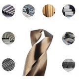 10 pcs M35 Hss Cobalt Drill Bit Set, Steel Twist Drill Bit, Drill Diameter 0.8Mm - Top-Down View