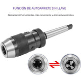 Self-Tightening Drill Chuck Mt2-B16 1-16Mm Mk Taper Chuck For Cnc Lathe Drill - Side View