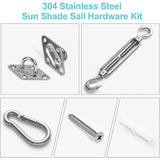 M6 Shade Sail Fixing Kit, Stainless Steel Sun Shade Sail Fixing Kit For Triangle And Square, Rectangle, Sun Shade Sail