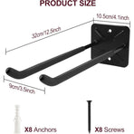 Garage Hooks, Wall Mounted Coat Rack, Shed Organizer, Heavy Duty Tool Organizer, Garage Storage Utility Hooks For (2