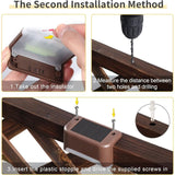 12 Pack Solar Lights Waterproof Solar Powered Lights For Deck, Stairs, Fence, Yard, Patio And Driveway (Warm White) - Top-Down View