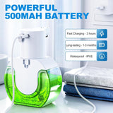 Automatic Soap Dispenser Touchless Liquid Soap 420Ml, Automatic Liquid Soap Dispenser For Kitchen, With 4 Adjustable - Side View