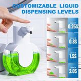 Automatic Soap Dispenser Touchless Liquid Soap 420Ml, Automatic Liquid Soap Dispenser For Kitchen, With 4 Adjustable - Top-Down View