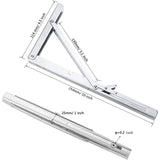 250Mm Folding Wall Shelf, 2 pcs Stainless Steel Folding Bracket, Garage Shelf Support Frame, Heavy Duty Bracket For - Front View