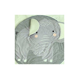 Baby Crawling Mat Play Mat Kids Crawling Mat ROund Animals Carpet Children Rug For Girls Boys 90X90Cm (Elephant) - Front View