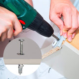 100 pcs Zinc Alloy Expansion Screw Set Combination 50 pcs Screws And 50 pcs Anchors - Metal Self-Drilling - For - Side View