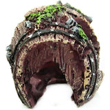 Resin Fish Tank Non-Toxic Ornament Broken Barrel Cave Landscaping Decoration - Side View