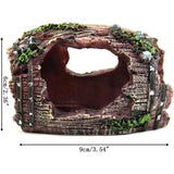 Resin Fish Tank Non-Toxic Ornament Broken Barrel Cave Landscaping Decoration - Top-Down View