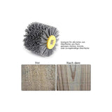 Nylon Brush - Pull Wheel - Polishing Brush - Grit 80/120/180/240 - For Woodworking Machine - Satin Finishing Machine - Top-Down View