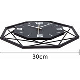 Wall Clock Wood Metal 30Cm Silent Non Ticking Wall Clock Living ROom Bedroom Kitchen Office Large Wall Clock Modern - Top-Down View