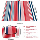 Picnic Mat 200 X 200 Cm, Waterproof Picnic Blanket For Beach And Garden, Large Picnic Tablecloth For Family (4-6 People)