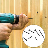 220 pcs Self Tapping Wood Screws, Black Cross Flat Head Self Drilling Screw, Metal Screws For Drywall Furniture - M3.5 - Top-Down View