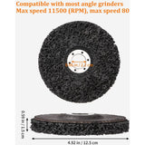 5 pcs Grinding Disc, 125 X 22 Mm, Abrasive Disc For Angle Grinder, Csd Abrasive Cleaning Disc Coarse Cleaning Discs For - Front View