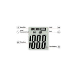 Sound Level Meter 40-130Dba, Professional Decibel Meter With Backlit Display (9V Battery Included) - Side View