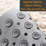 Non-Slip Bath Mat Shower Mat With Foot Massage, Environmentally Friendly Pvc Anti-Mold Bathroom Bathtub Mat Floor - Top-Down View