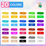 3D Pla Filament, 3D Refill 1.75Mm, 3D Filament 5M 20 Colors Each, Suitable For Kids And Adults, 3D Pen Accessory - Front View