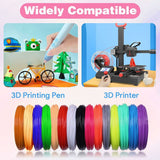 3D Pla Filament, 3D Refill 1.75Mm, 3D Filament 5M 20 Colors Each, Suitable For Kids And Adults, 3D Pen Accessory - Side View