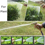 Garden Hose Spray Gun With Full Brass Nozzle, 100% Metal Heavy Duty Water Gun, High Pressure Spray Nozzle For Watering - Top-Down View