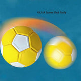 Curved ball for outdoor sports, 20 cm - fun - curved ball - perfect for children - yellow, new - new 2025 - Top-Down View
