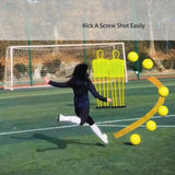 Curved ball for outdoor sports, 20 cm - fun - curved ball - perfect for children - yellow, new - new 2025 - Rear View