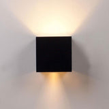 Wall light - cube lamp - Outdoor lamp - for indoor and outdoor use - black - industrial - LED lamp - 10×10 cm - 12 watt