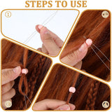 Microring Loop - Microring Needle 4 pieces - hair extensions - threading - beads - Rear View