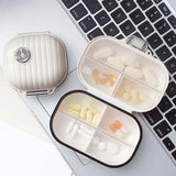 7-Day Pill Organizer, 2-Piece Set - 7-Compartment Pill Organizer - Airtight Medicine Box - Groot+ Klein - Waterproof - Portable - 4 x 7.8 x 11.2 cm / 8 x 7.8 x 4 cm - Top-Down View