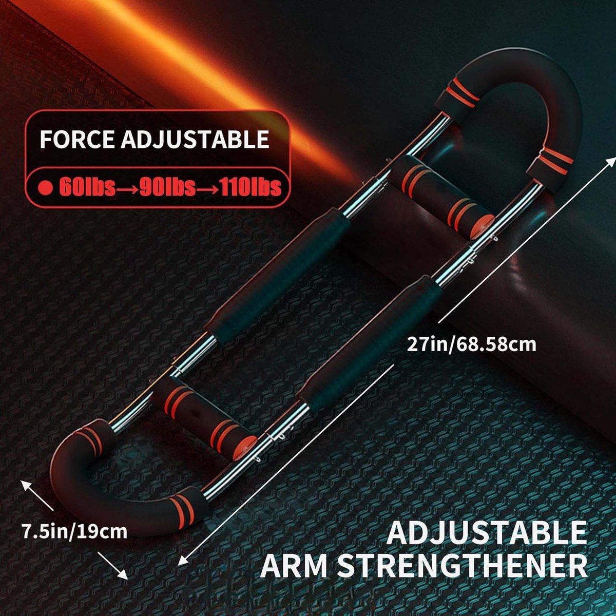 Arm Trainer - U-Shaped Twister - Adjustable Chest Enlarger with 3 Resistance Levels - Detachable Fitness Chest Enlarger - Portable Arm, Chest, and Shoulder Trainer