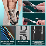 Arm Trainer - U-Shaped Twister - Adjustable Chest Enlarger with 3 Resistance Levels - Detachable Fitness Chest Enlarger - Portable Arm, Chest, and Shoulder Trainer - Front View
