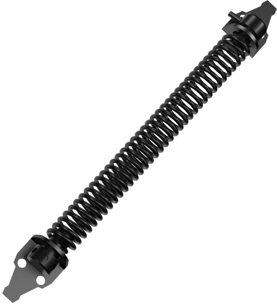 Door closer - Door spring - 36 cm - Outdoor door closer - Gate locks - Garden gate spring - Black - Carbon steel - For wooden fence gates - With mounting accessories