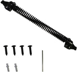 Door closer - Door spring - 36 cm - Outdoor door closer - Gate locks - Garden gate spring - Black - Carbon steel - For wooden fence gates - With mounting accessories