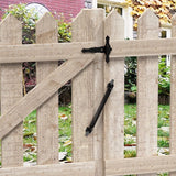 Door closer - Door spring - 36 cm - Outdoor door closer - Gate locks - Garden gate spring - Black - Carbon steel - For wooden fence gates - With mounting accessories
