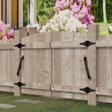 Door closer - Door spring - 36 cm - Outdoor door closer - Gate locks - Garden gate spring - Black - Carbon steel - For wooden fence gates - With mounting accessories - 45-Degree Angle