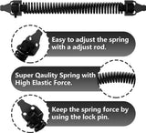 Door closer - Door spring - 36 cm - Outdoor door closer - Gate locks - Garden gate spring - Black - Carbon steel - For wooden fence gates - With mounting accessories