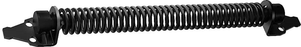 Door closer - Door spring - 36 cm - Outdoor door closer - Gate locks - Garden gate spring - Black - Carbon steel - For wooden fence gates - With mounting accessories